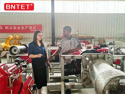 Nigerian customers visited the industrial burner factory 