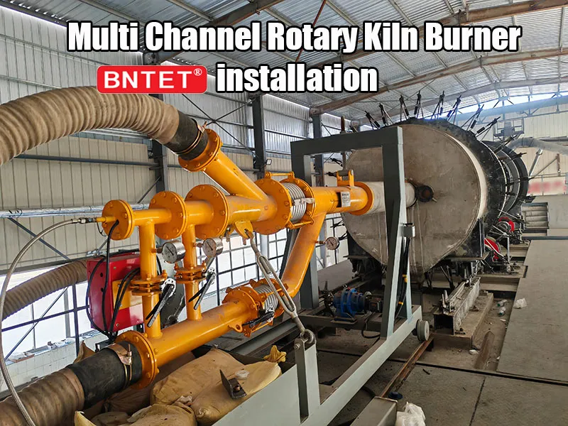 Multi Channel Rotary Kiln Burner installation ignition 