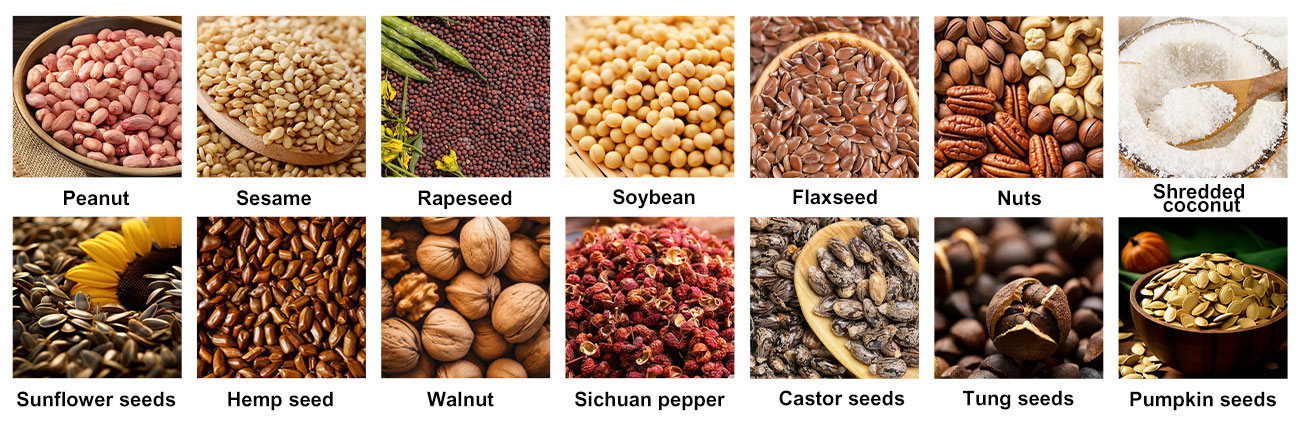 What materials can an oil press machine press